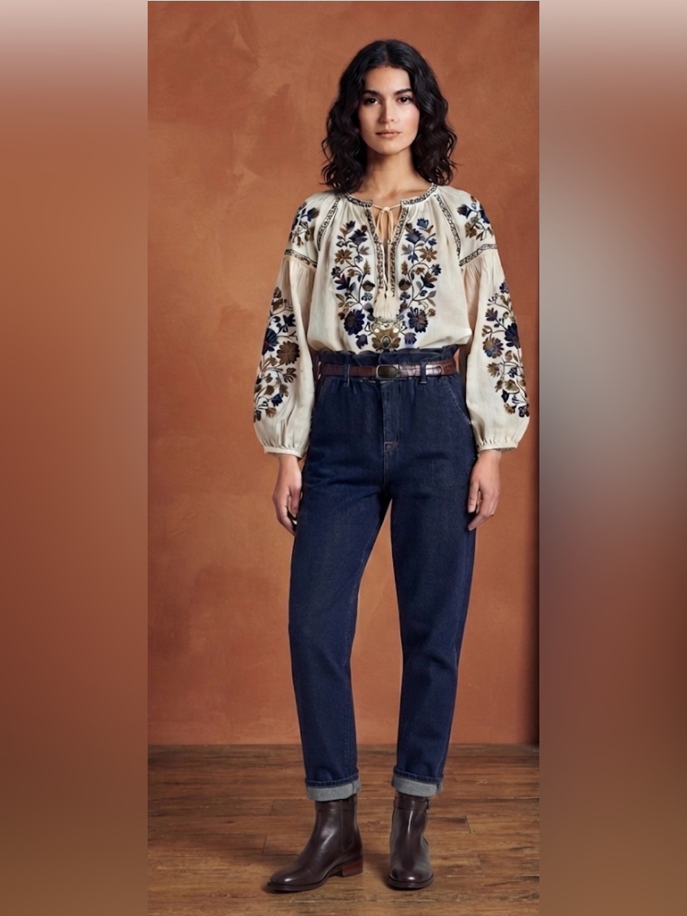 Zara Belted Paperbag Jeans